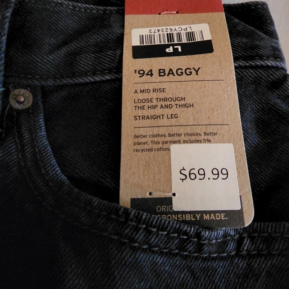 Levi's 94 Baggy Straight Leg Jeans 27, 28, 29, 30, 31 NWT - Picture 3 of 3